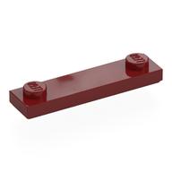 Plate Special 1 x 4 with 2 Studs with Groove [New Underside] (Dark Red)