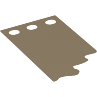 Curtain, Stepped with Three Hole (Dark Tan)
