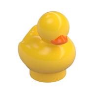 Animal, Bird, Duck / Duckling with Orange Beak Print (Yellow)