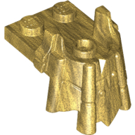Plate Special 2 x 2 with Curved Minifig Head Holder (Pearl Gold)