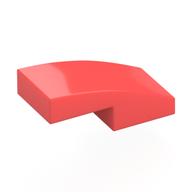 Brick Curved 2 x 1 No Studs [1/2 Bow] (Coral)
