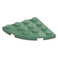 Plate Round Corner 4 x 4 (Sand Green)