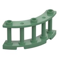 Fence Spindled 4 x 4 x 2 Quarter Round with 3 Studs (Sand Green)