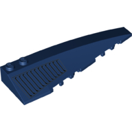 Brick Wedged, Curved 10 x 3 Right with Black Lines (Grill) Print (Dark Blue)