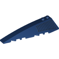Brick Wedged, Curved 10 x 3 Left with Black Lines (Grill) Print (Dark Blue)