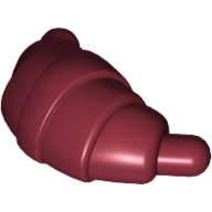 Food Croissant - Rounded Ends (Dark Red)