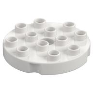 Duplo Plate Round 4 x 4 (White)