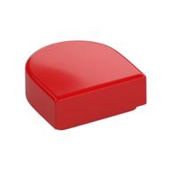 Tile Round 1 x 1 Half Circle (Red)
