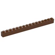 Brick 1 x 16 (Reddish Brown)
