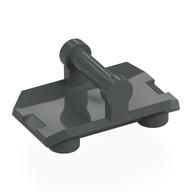 Plate Special / Shield Rectangular with 4 Studs, Handle (Dark Bluish Gray)
