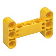 Technic Beam 3 x 5 Thick [90° Offset Centre Beam Holes] (Yellow)