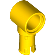 Technic Pin Connector Hub with 1 Pin with Friction Ridges Lengthwise (Yellow)