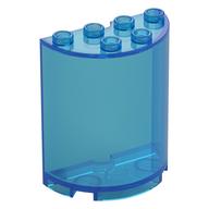 Cylinder Half 2 x 4 x 4 (Trans-Dark Blue)