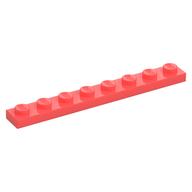 Plate 1 x 8 (Coral)