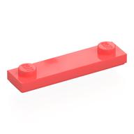 Plate Special 1 x 4 with 2 Studs with Groove [New Underside] (Coral)