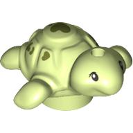 Animal, Turtle, Baby with Olive Green Hearts (Yellowish Green)