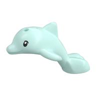 Animal, Dolphin, Baby with Black Eyes (Light Aqua)