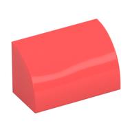Brick Curved 1 x 2 x 1 No Studs (Coral)