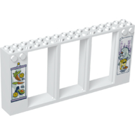 Frame 2 x 16 x 6 with Knobs with Supermarket, Fruit Print (White)