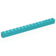 Brick 1 x 16 (Medium Azure)