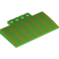 Brick Curved 5 x 8 x 2/3 with Yellow Stripes/Rectangles Print (Bright Green)