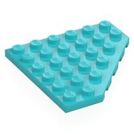 Wedge Plate 6 x 6 Cut Corner (Medium Azure)