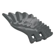 Creature Body Part, Wing 4 x 7 Right with Feathers and Handles for Clips (Dark Bluish Gray)