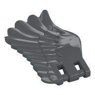 Creature Body Part, Wing 4 x 7 Left with Feathers and Handles for Clips (Dark Bluish Gray)