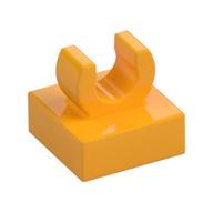 Tile Special 1 x 1 with Clip with Rounded Edges (Bright Light Orange)
