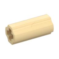 Technic Axle Connector Smooth [with x Hole + Orientation] (Tan)