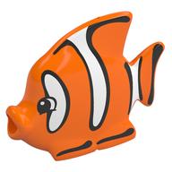 Duplo Animal Fish, Clownfish with White Stripes (Orange)
