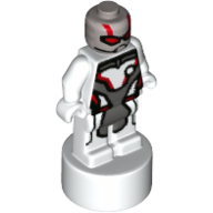 Minifig Trophy Statuette, Ant-Man with Red and Silver Details Print (White)
