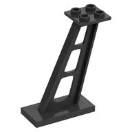 Support 2 x 4 x 5 Stanchion Inclined [5mm wide posts] (Pearl Titanium)