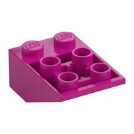 Brick Sloped Inverted 33° 3 x 2, Connections between Studs, Ovoid Bottom Pin (Magenta)
