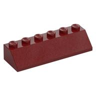Brick Sloped 45° 2 x 6 (Dark Red)