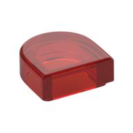 Tile Round 1 x 1 Half Circle (Trans-Red)