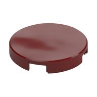 Tile Round 2 x 2 with Bottom Stud Holder (Dark Red)