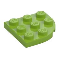 Plate Round Corner 3 x 3 (Lime)