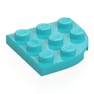 Plate Round Corner 3 x 3 (Medium Azure)