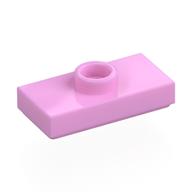 Plate Special 1 x 2 with 1 Stud with Groove and Inside Stud Holder (Jumper) (Bright Pink)