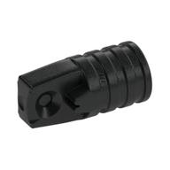 Hinge Cylinder 1 x 2 Locking with 1 Finger and Axle Hole On Ends [No Side Slots] (Black)