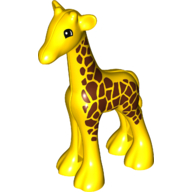 Duplo Animal Giraffe Baby with Semicircular Eyes Print (Yellow)