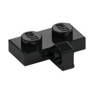 Hinge Plate 1 x 2 Locking with 1 Finger on Side, without Groove (Black)