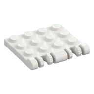 Hinge Plate 3 x 4 Locking Dual 2 Finger, 7 teeth (White)