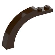 Brick Arch 1 x 6 x 3 1/3 Curved Top (Dark Brown)