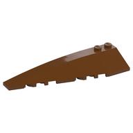 Brick Wedged, Curved 10 x 3 Left (Reddish Brown)