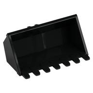 Construction Vehicle Bucket 3 x 6 with Hinge, Reinforced Center (Black)