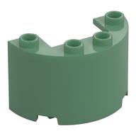 Cylinder Half 2 x 4 x 2 with 1 x 2 Cutout (Sand Green)