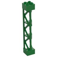 Support 2 x 2 x 10 Girder Triangular Vertical - Type 4 - 3 Posts, 3 Sections (Green)