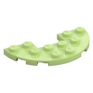 Plate Round Half 3 x 6 with 1 x 2 Cutout (Yellowish Green)